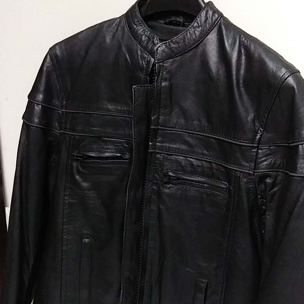 Black biker jacket
